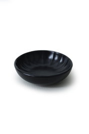 Hermia Set de 6 Cuencos para Aperitivos de Gres Cerámico Negro, 190 cc